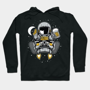 Astronaut Flying and Drinking Beer Hoodie